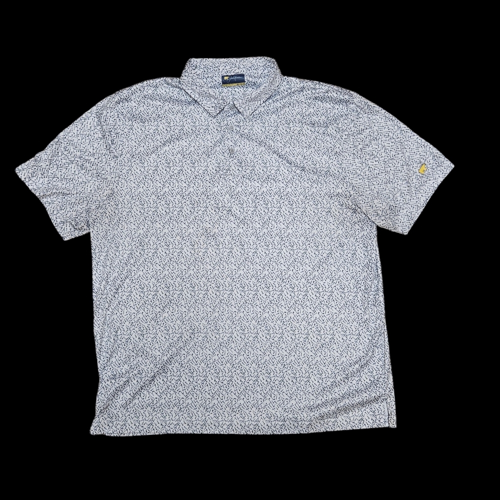 Jack Nicklaus Golf Polo Mens Size XXL All Over Print Golf Clubs & Tees